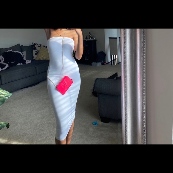 White tubetop bodycon dress - Picture 2 of 3
